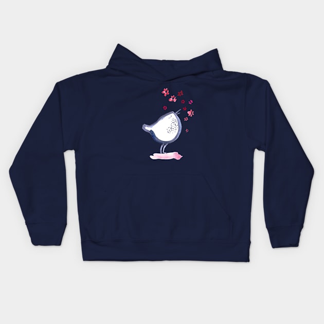 Bird Flower Song Kids Hoodie by Sylke Gande